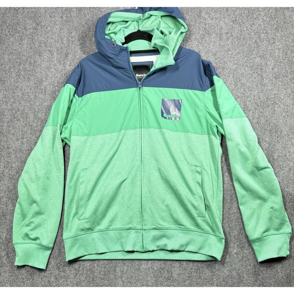 Bench Urbanwear Divvy Track Zip-Up Hooded Simply-Green Jacket, Medium, Buckle
